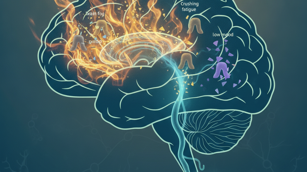 Brain on Fire: How Neuroinflammation Drives Fog, Fatigue, and Low Mood — and the Vagal Off-Switch