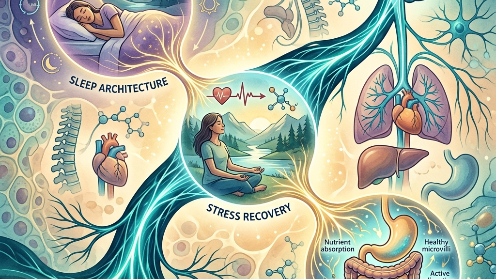 The Vagus Nerve as a Bridge Between Sleep Architecture, Stress Recovery, and Digestive Function