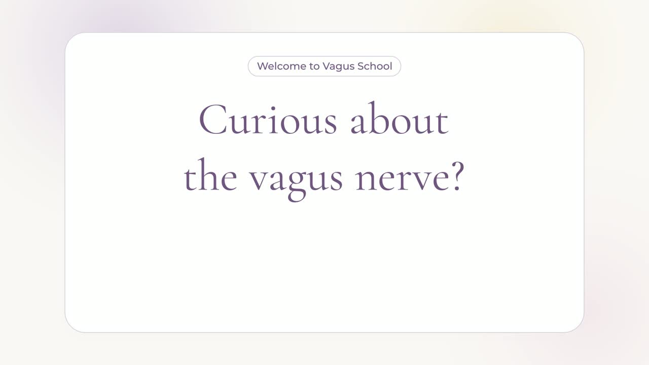 Welcome to Vagus School: curious about the vagus nerve?